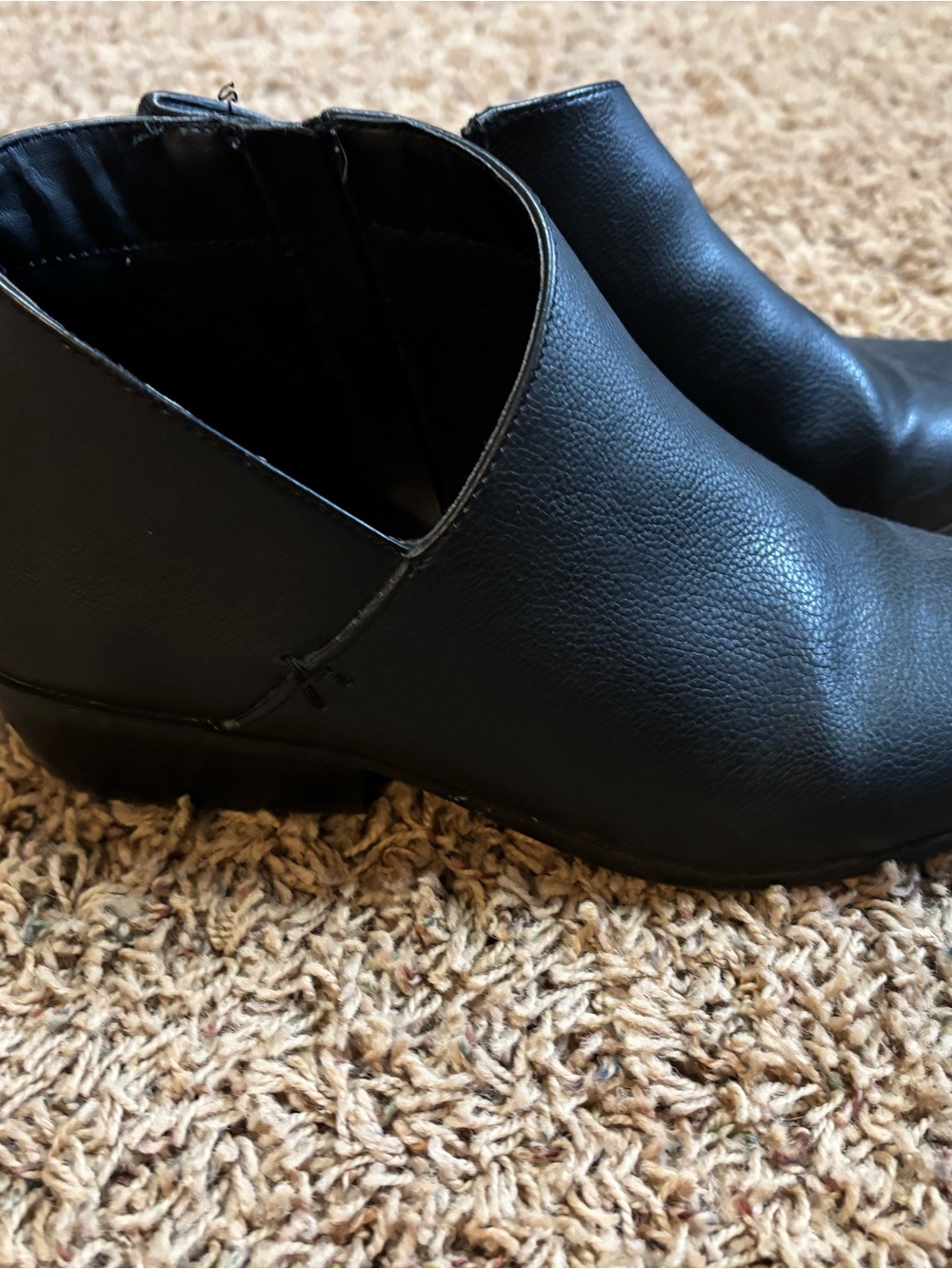 AEROSOLES Black Slip-On Ankle Booties